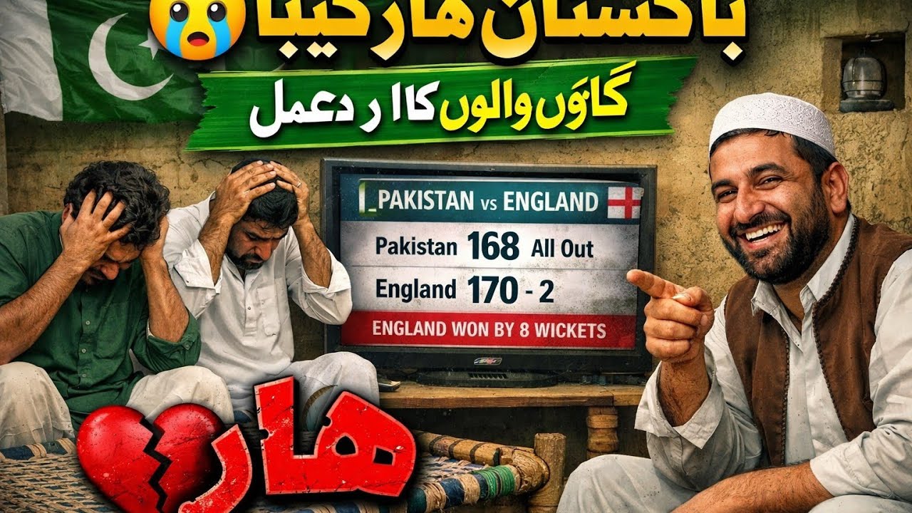 پاکستان ہار گیا 😢 | گاؤں والوں کا زبردست ردعمل 😂 | Pakistan vs England Match Reaction
