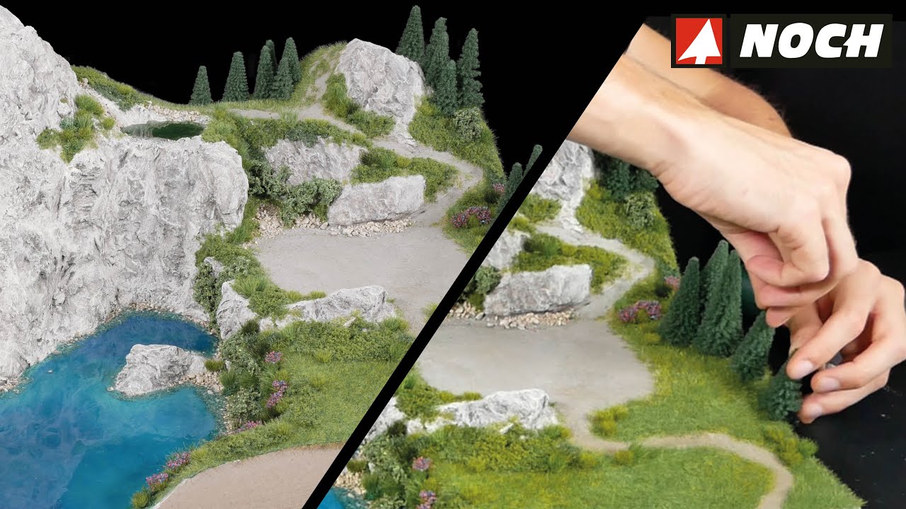 Modeling meadows Electrostatic Grassing, Designing Bushes & Trees | NOCH Home Academy | Episode 4