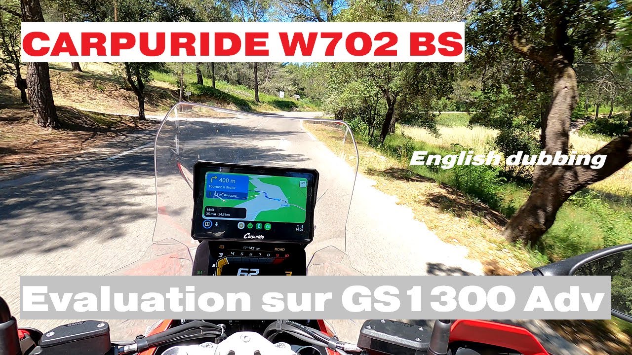 Essai du Carpuride W702 BS comme support de navigation (GS1300 et autres BMW)