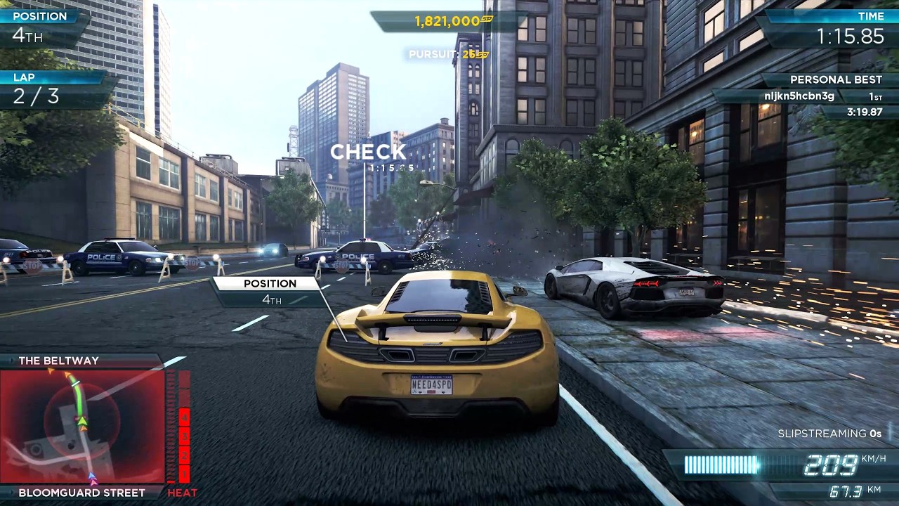 30M Plus Stunning Of Racing Drifting And Escaping By Driving The Yellow McLaren MP4-12C. NFS: MW.
