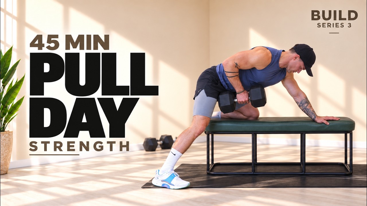 45 min Pull Workout with Dumbbells - Strength & Tension: DAY 52 / Build Series 3