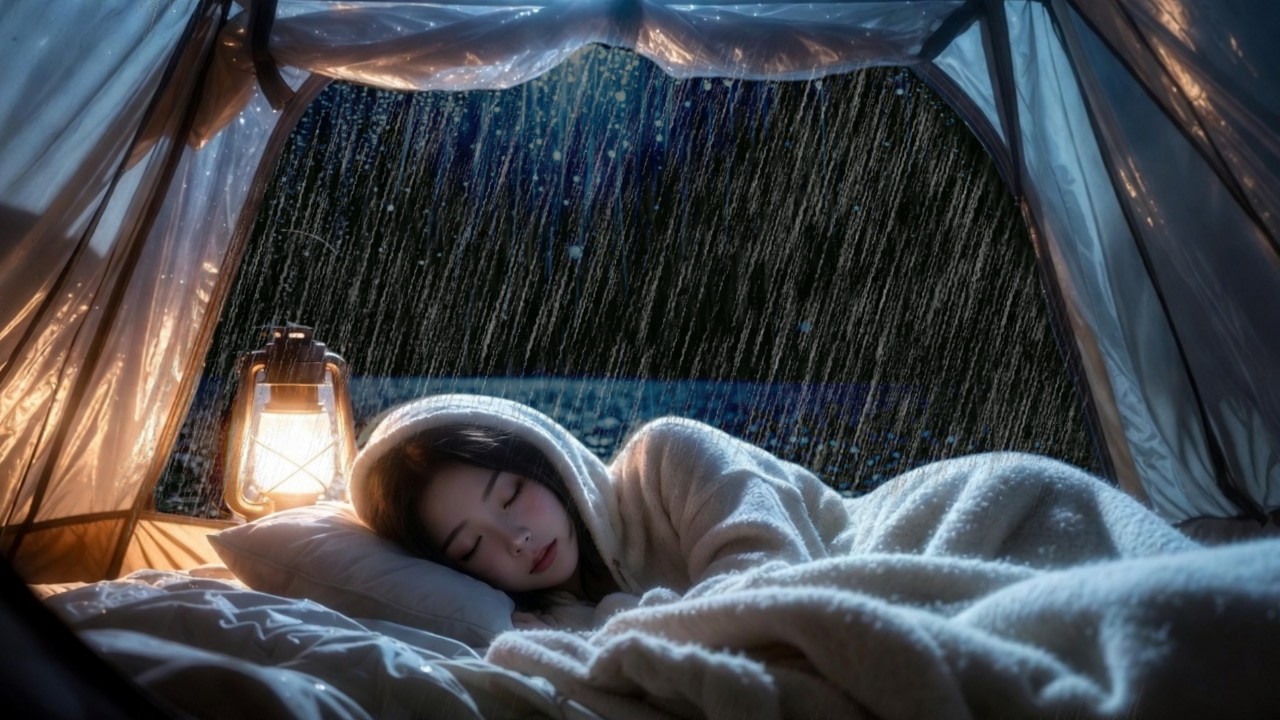 Heavy Rain Outside Tent 🌧️ || Fall Asleep Fast with Powerful Camping Rain