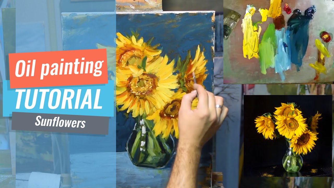 How to paint Sunflowers | Oil painting tutorial