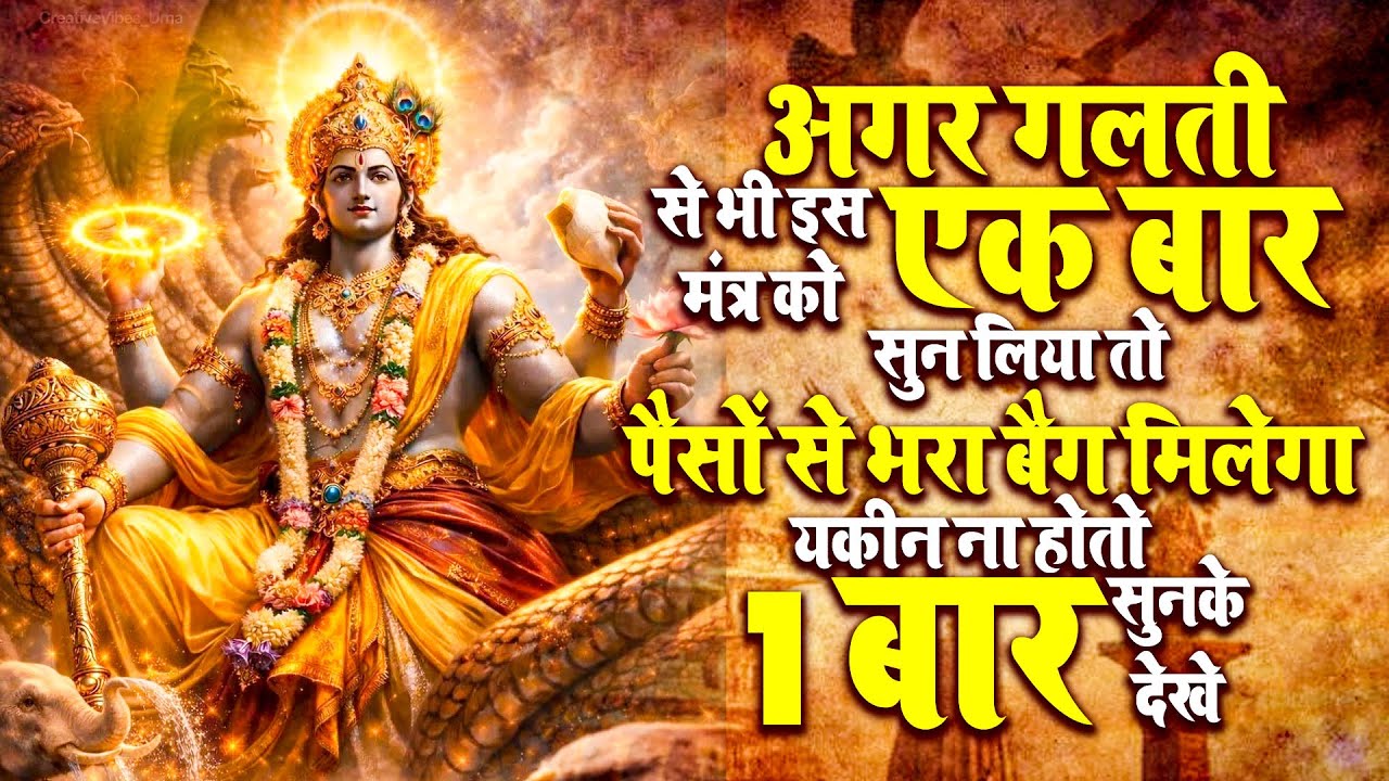 Vishnu Mantra - ॐ नमो भगवते वासुदेवाय Om Namo Bhagavate Vasudevaya 108 Times | Hari Mantra