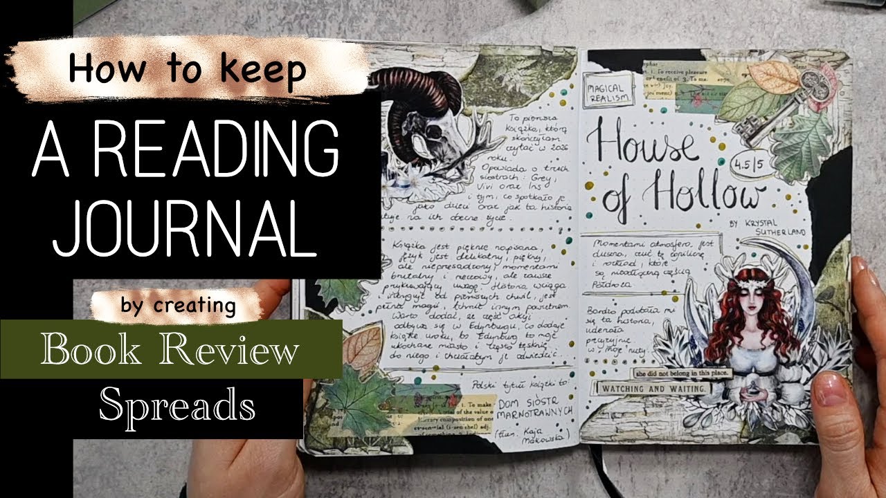 Reading Journal: create the first book review spread with me / House of Hollow review
