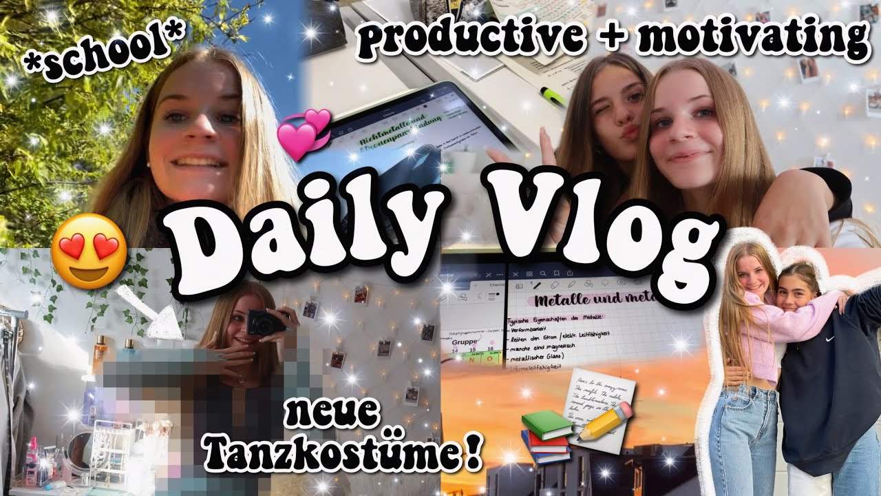 VLOG: school & 2 productive days in my life💞*11.Klasse*📚+ neue Tanzkostüme AHH😻 | kathie