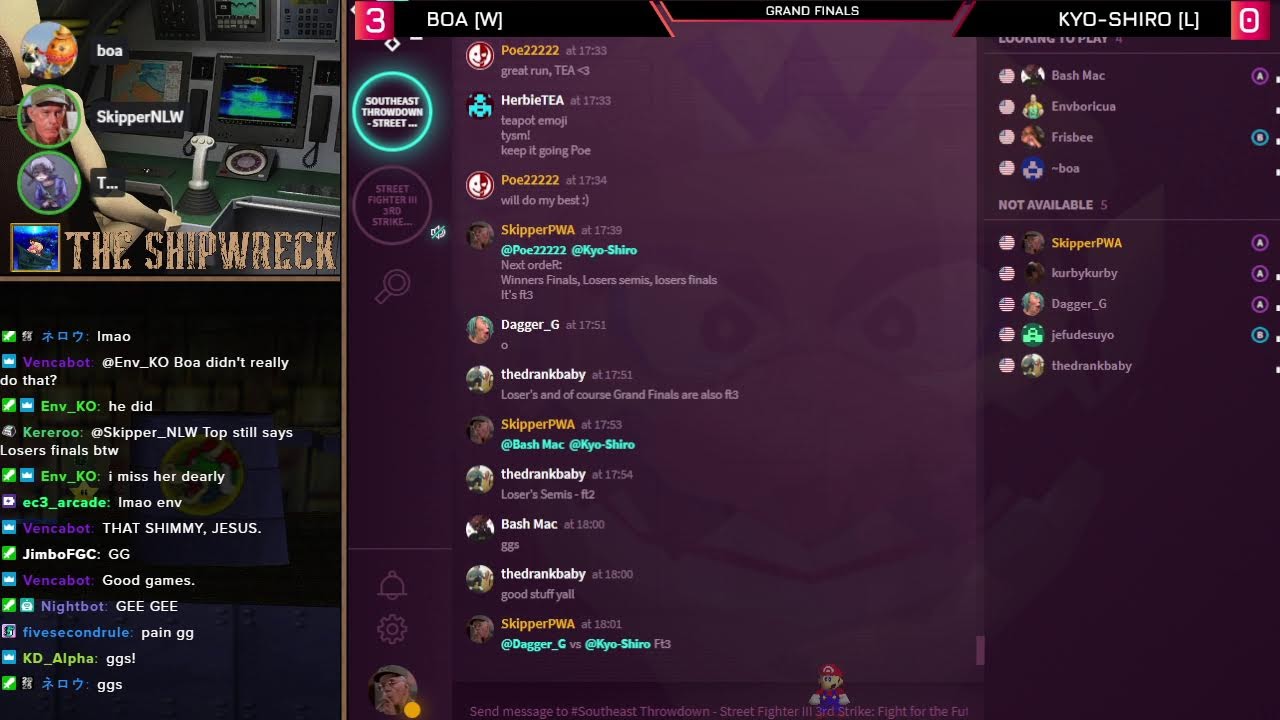 THE SHIPWRECK: JAZZY SUBMARINE. !bracket, start.gg/jazzysw