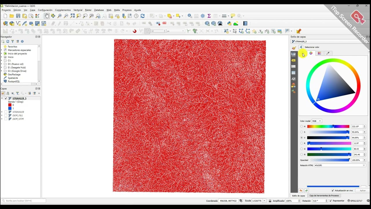 Delimitación de cuencas con QGIS y herramientas SAGA