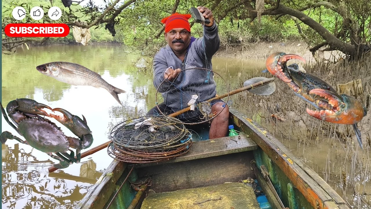 🦀भाला वर्चा चिंबोर्या 🦀#rivercrab#fishing#rivercrab#mudcrabs# mudcrab#seafood#seafoodlovers#sea 