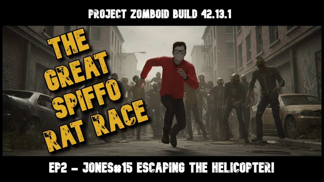 Ep.2 - Jones#15 Hordes and Helicopters! | Project Zomboid B42.13.1|No Mods|GSRR #ratrace