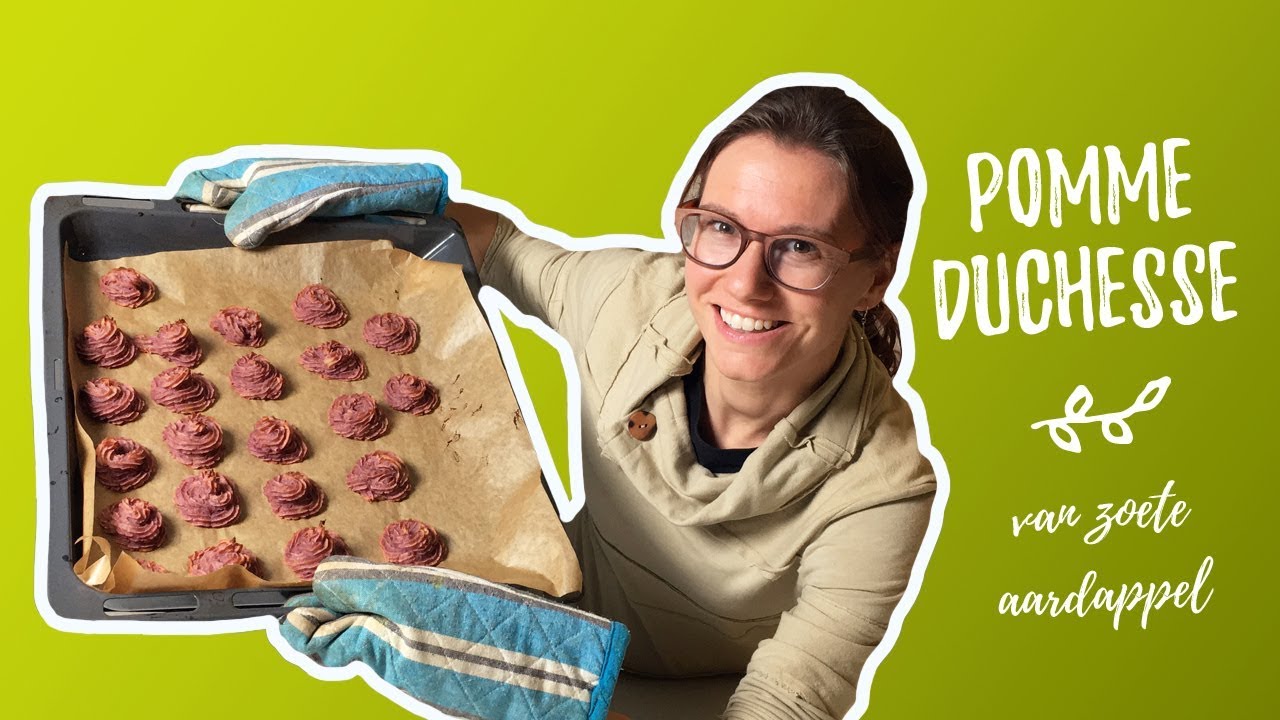 Pomme duchesse met zoete aardappel in de oven (zonder ei - vegan)