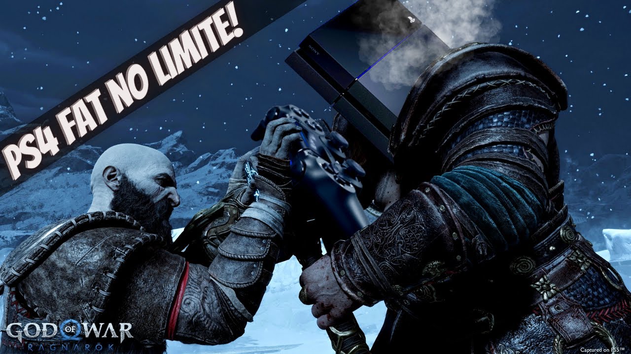Conferindo God of War Ragnarok no PS4 FAT
