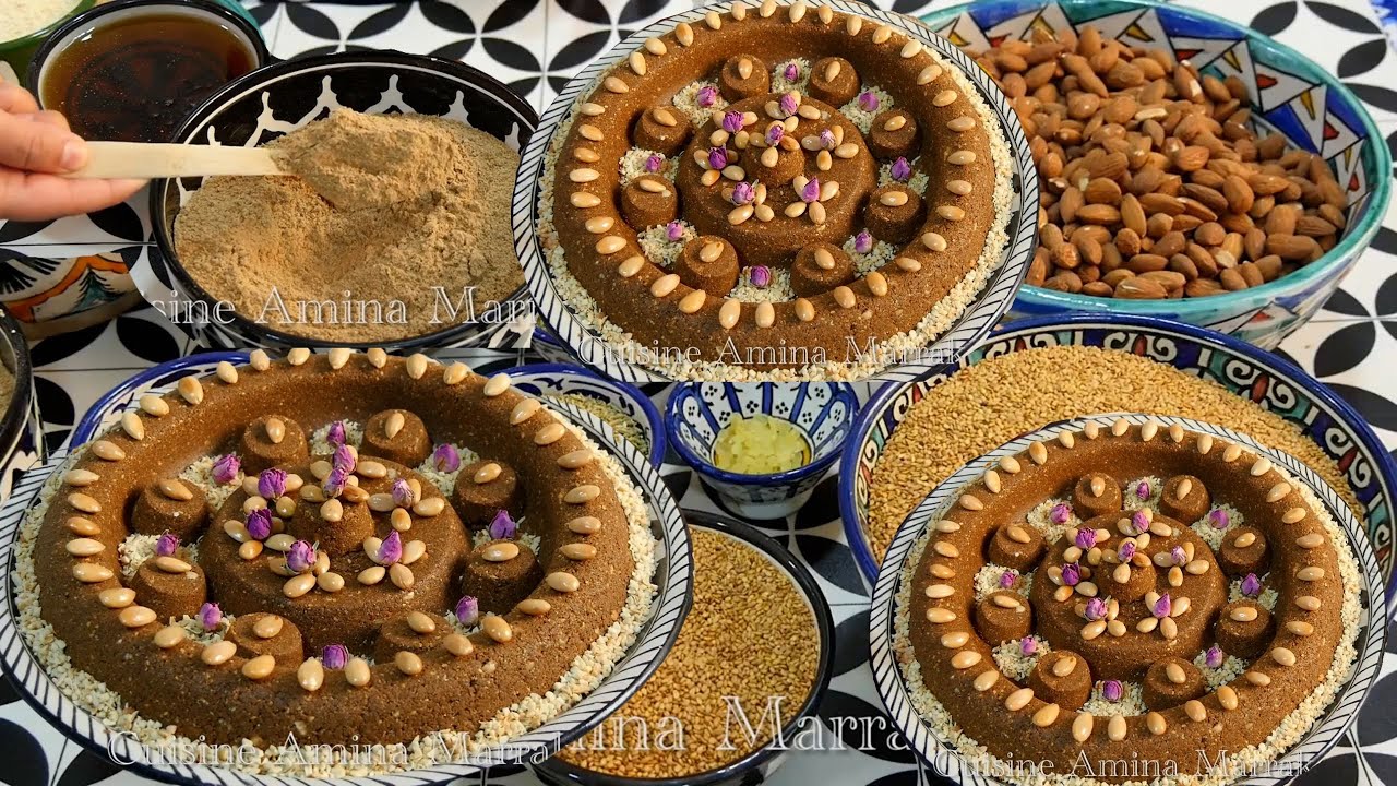 الذ واحسن سلو او السفوف ممكن تحضري مع اسرار لذته صحي بدقيق الشعير بدون سكر لا يفوتكم  سلو مغربي