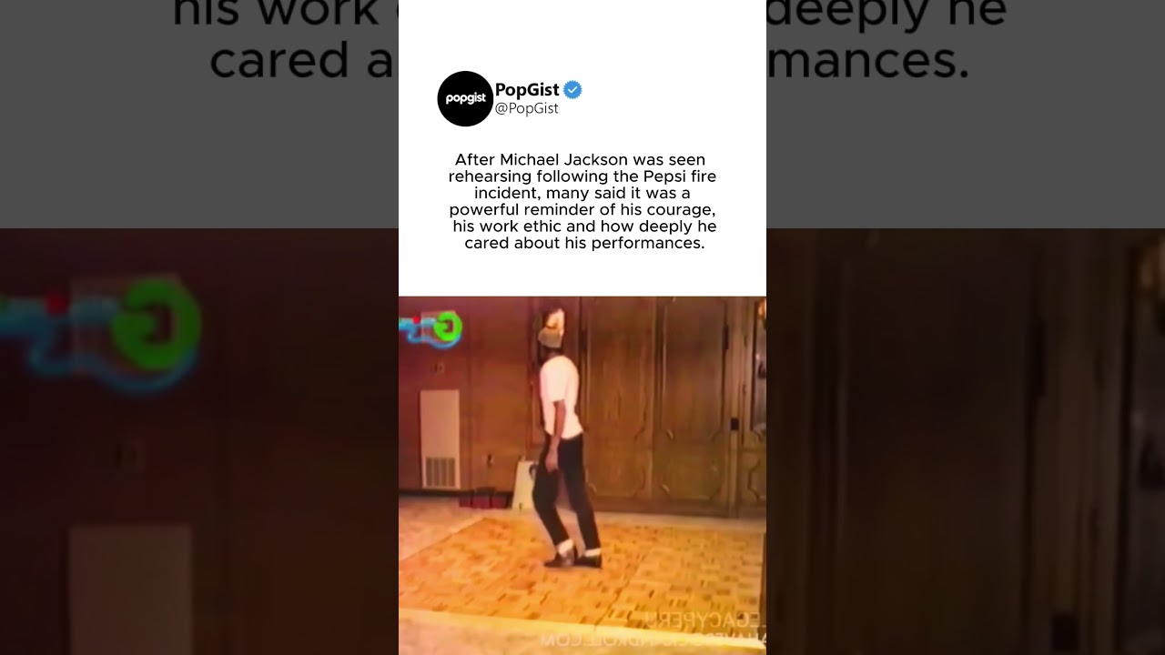 MICHAEL JACKSON RETURNS TO REHEARSALS AFTER THE PEPSI FIRE INCIDENT