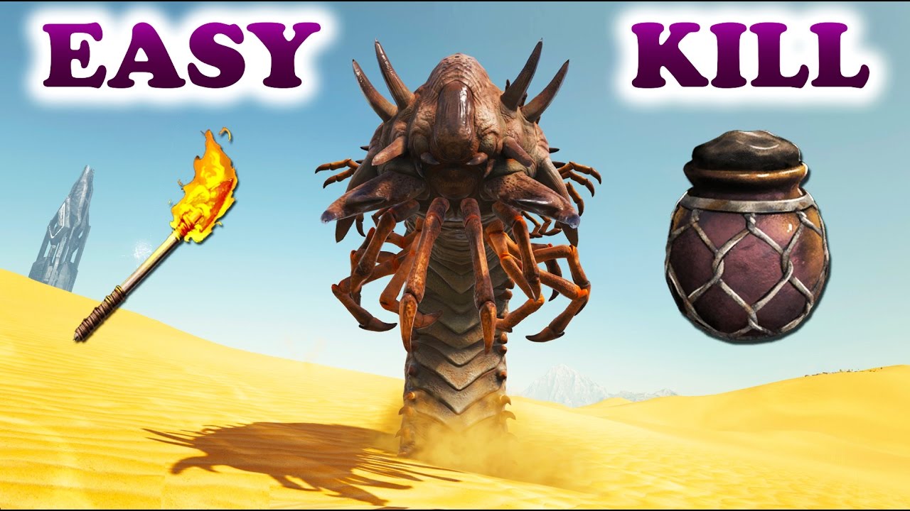 ARK: КАК НАЙТИ И УБИТЬ ЧЕРВЯ СМЕРТИ (в начале игры) Ark Survival Evolved Scorched Earth Death Worm