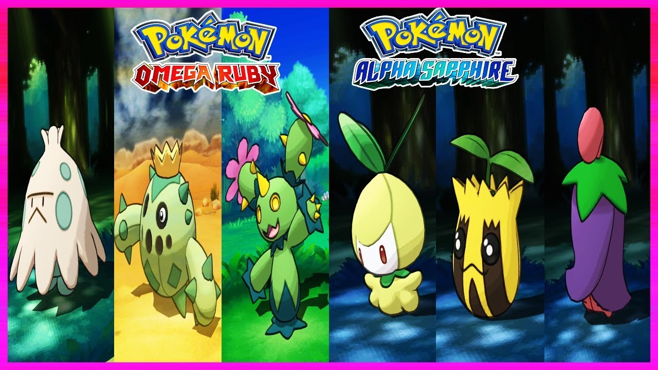 Pokemon OmegaRuby & AlphaSapphire - Shroomish,Cacnea,Maractus,Petilil,Sunkern & Cherrim Locations