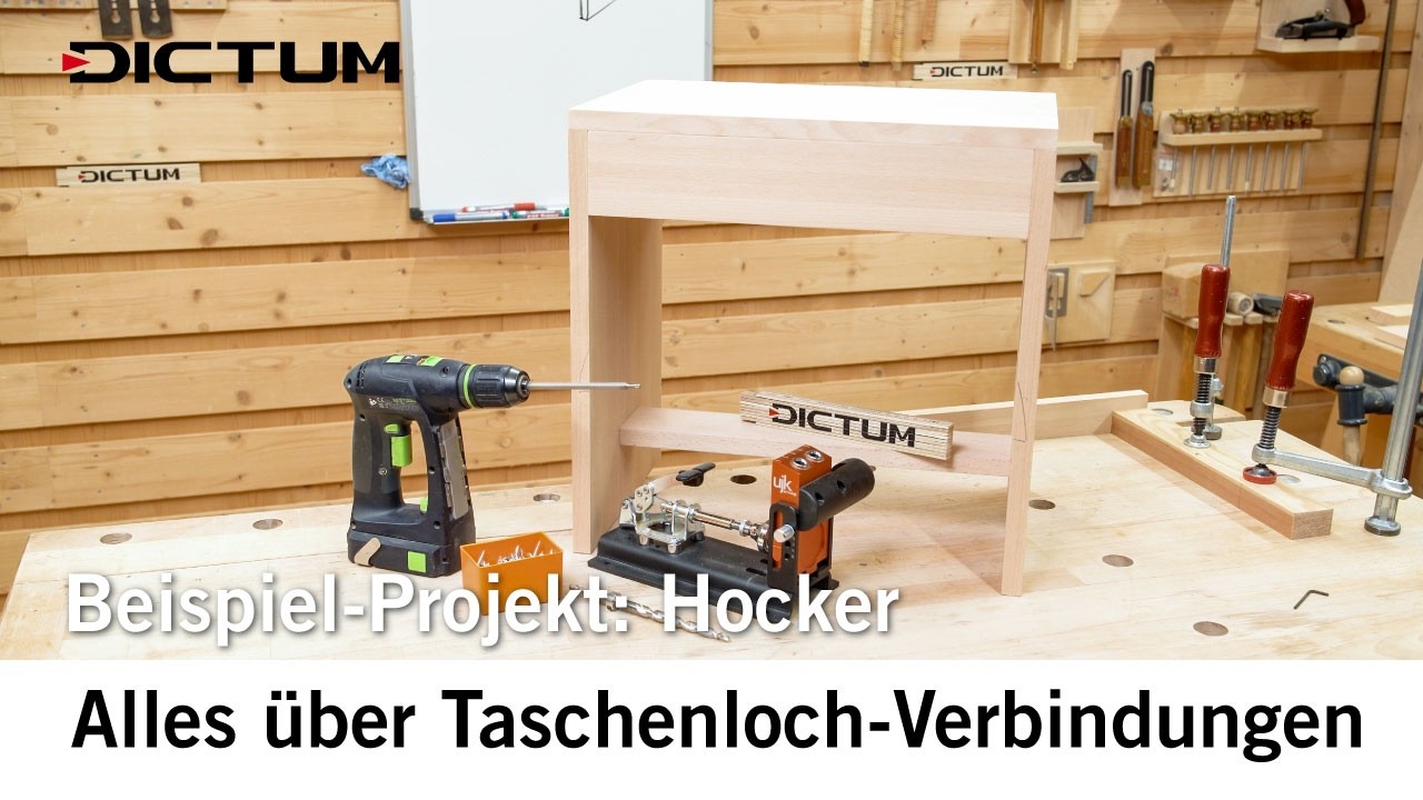 Taschenloch-Verbindungen richtig einsetzen, inkl. Beispielprojekt Hocker #dictum #pockethole