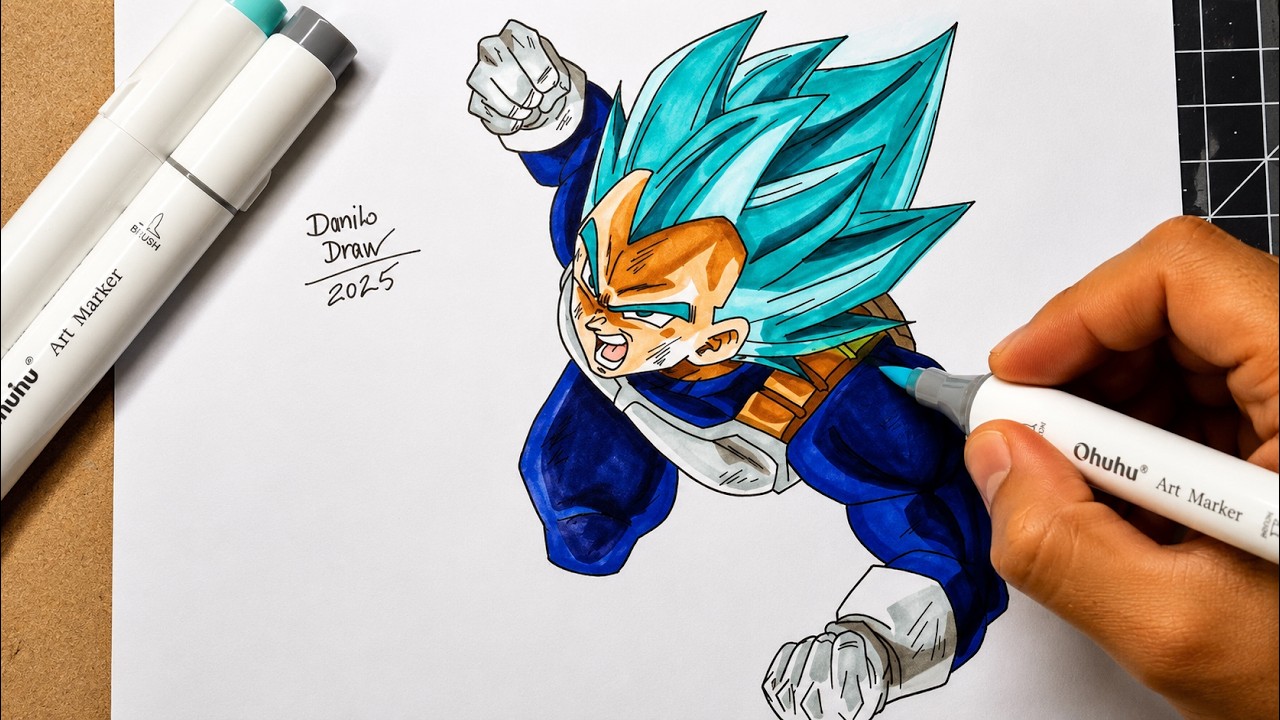 Como desenhar o Vegeta Passo a Passo