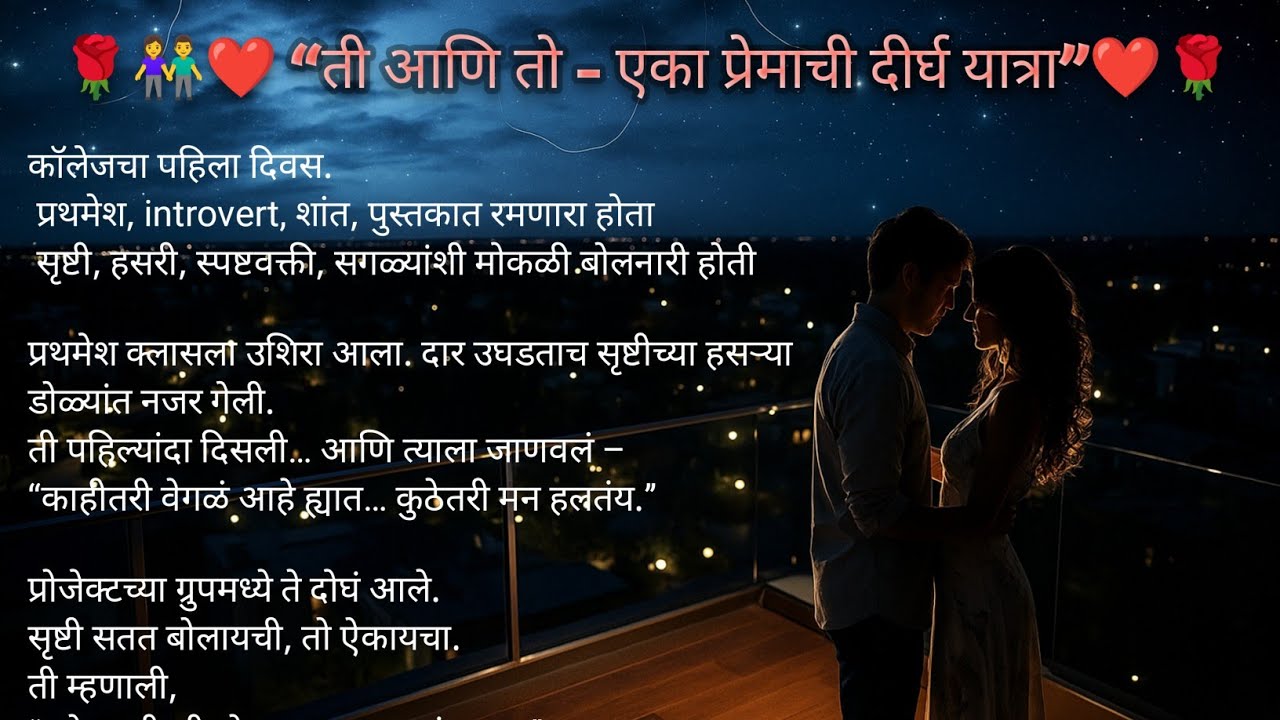 🌹❤️  एका प्रेमाची दीर्घ यात्रा❤️🌹| story | romanticstory |marathikatha |kahani | katha | मराठीगोष्टी