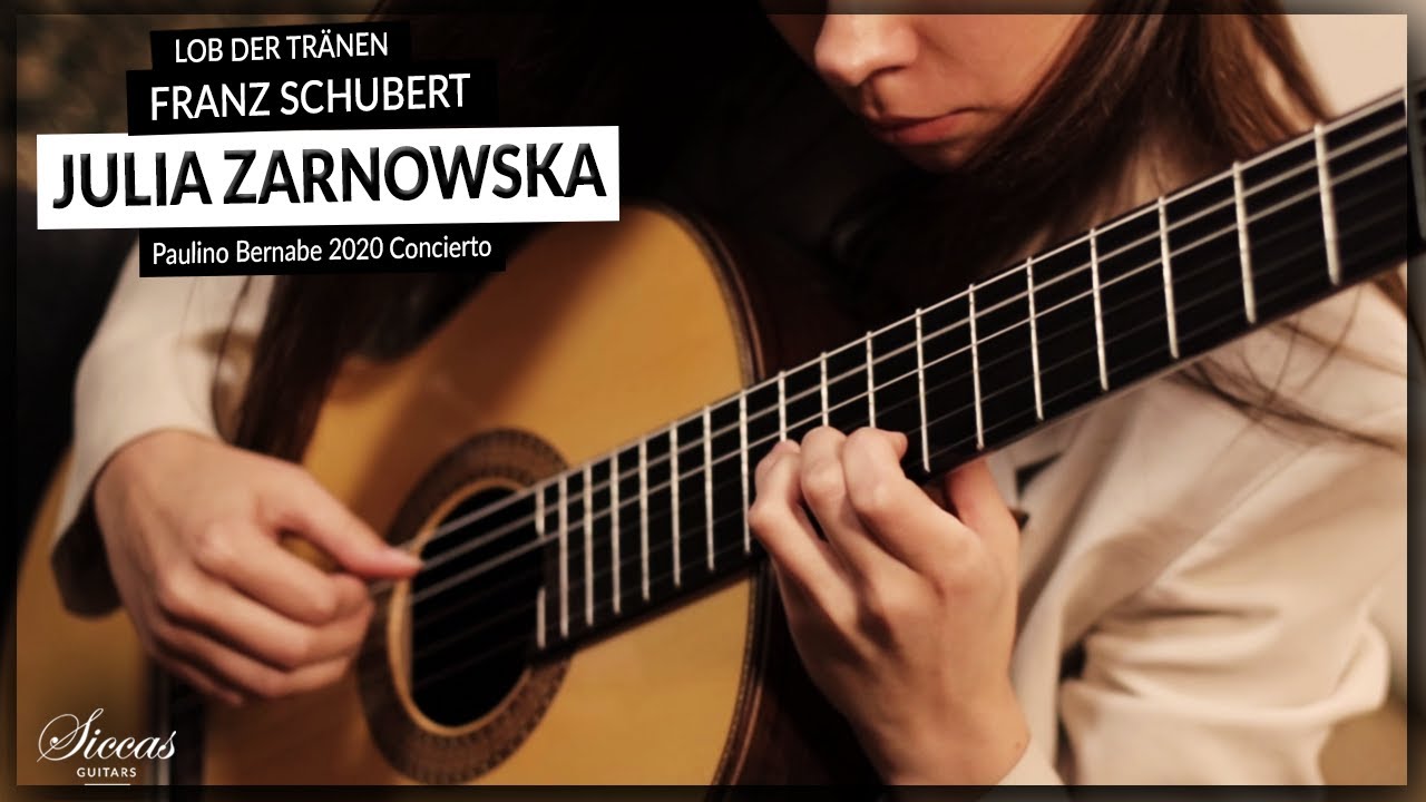Julia Zarnowska plays Lob der Tränen by Franz Schubert on a Paulino Bernabé 2020 Concierto