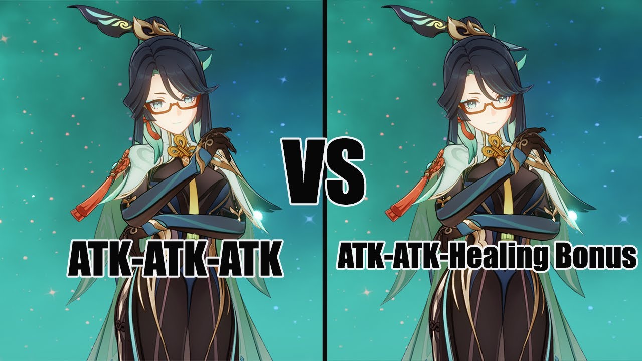Xianyun ATK VS Healing Bonus Artifacts - Xianyun Heal potential - Genshin impact