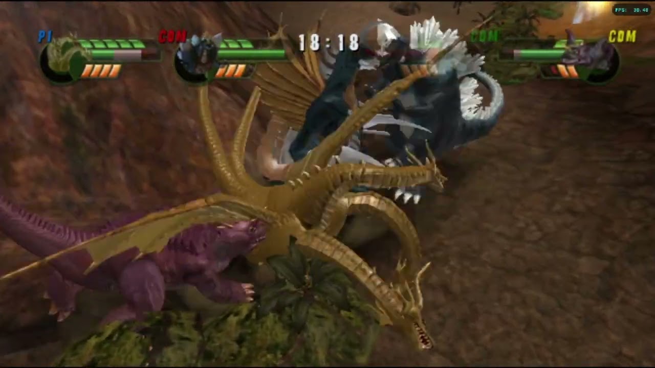 Godzilla Unleashed Overhaul Revolution: King Ghidorah vs Gigan vs Spacegodzilla Vs Baragon