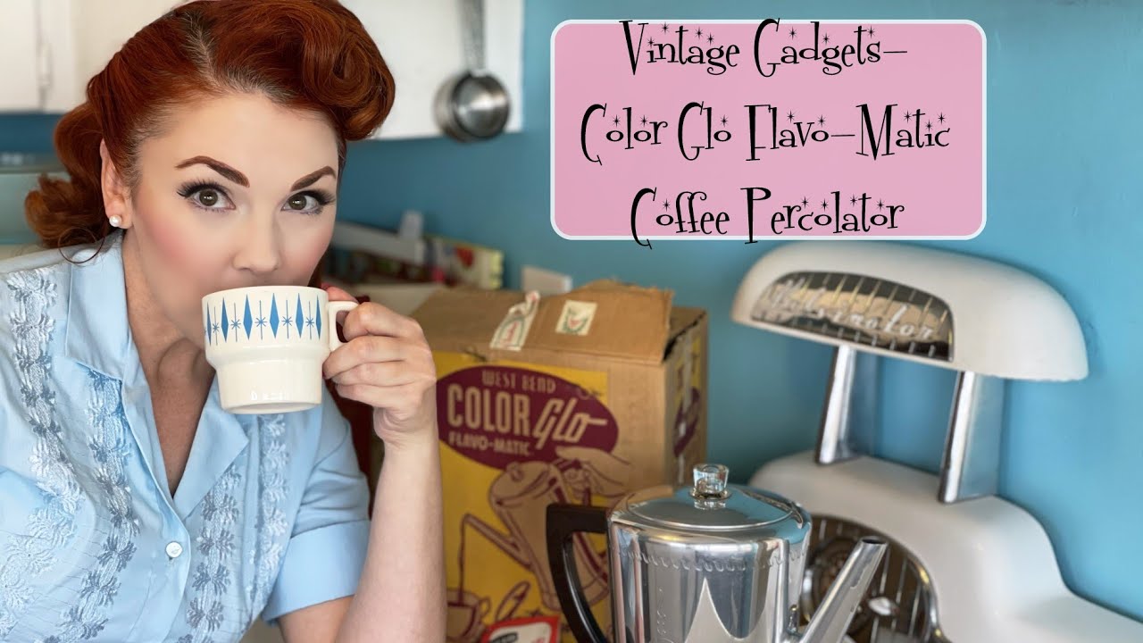 Vintage Gadgets- 1950's Color Glo Flavo-Matic Coffee Percolator