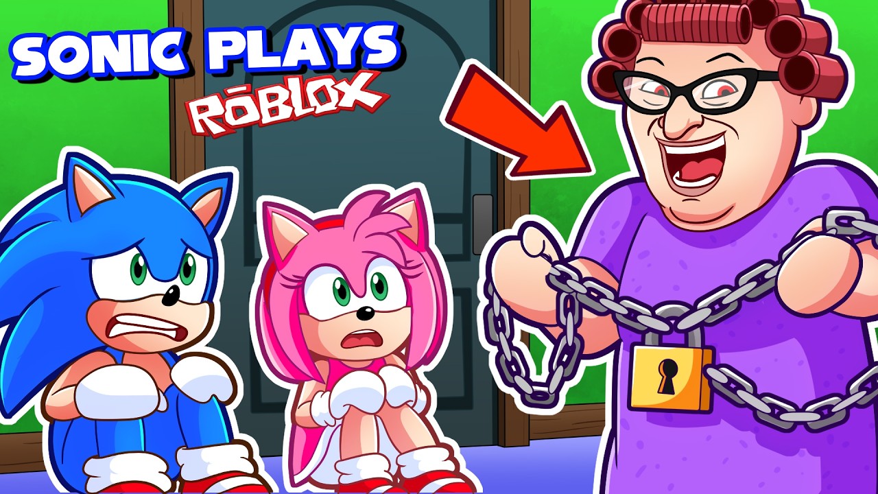 🦔 ESCAPE SCARY GRANDMA'S HOUSE! [2 PLAYER CREEPY OBBY] | Sonic Plays Roblox Grandma's House (Update)