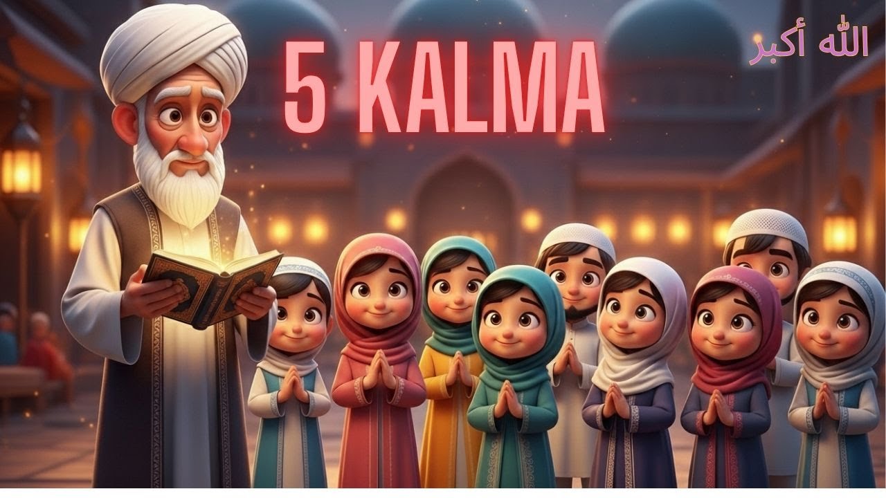 5 Panchwa Kalma | Kalma Istighfar | Islamic Kalimas in Arabic  | learn Six Kalimas  | learn