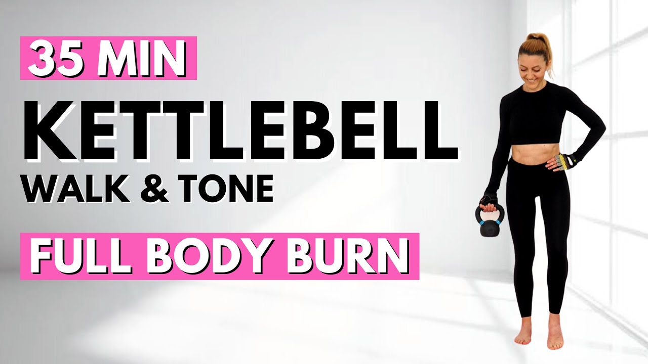 🔥WALK & TONE Kettlebell Workout🔥Burn Fat & Build Muscle🔥Full body Compound Moves🔥