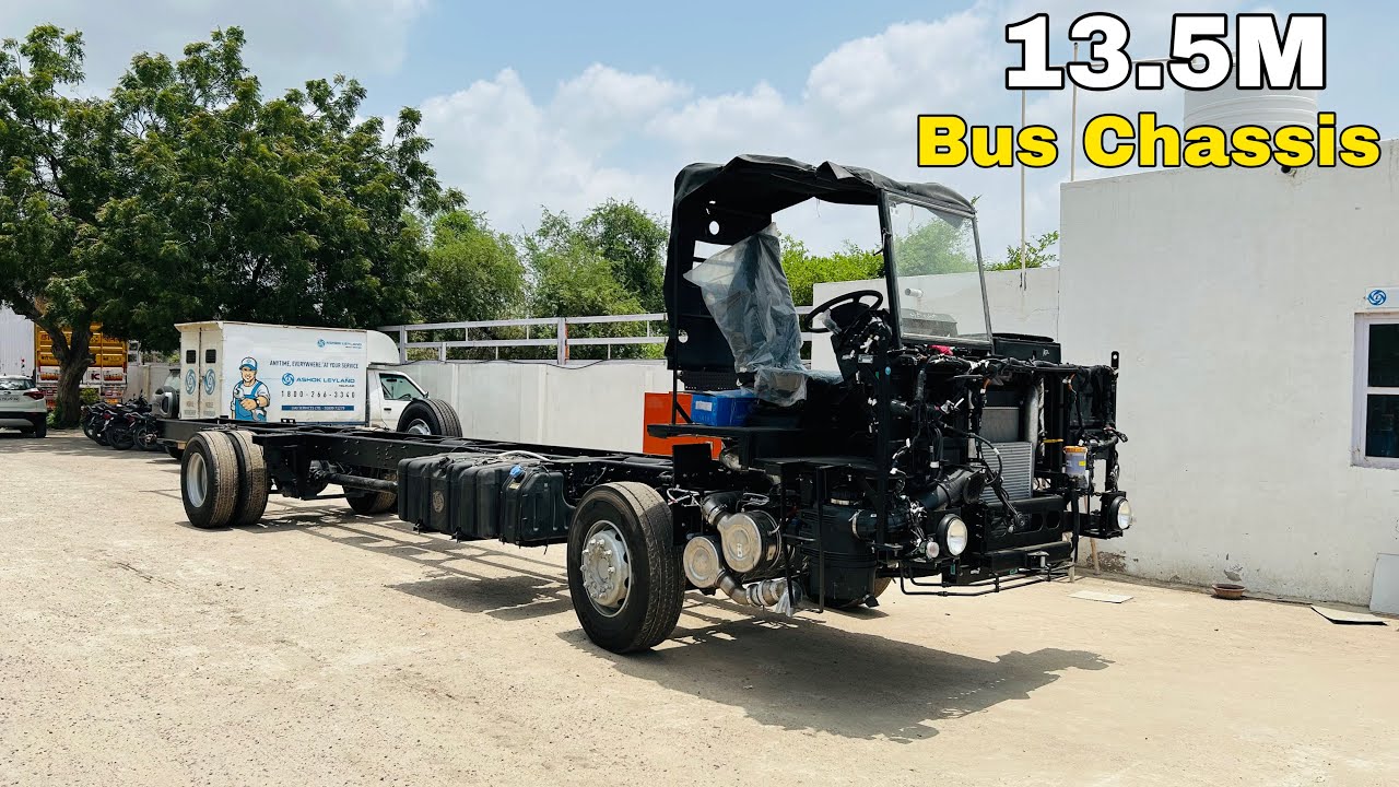Ashok Leyland 13.5M Bus Chassis Air Suspension ₹38Lakh अशोक लीलैंड बस चेसिस एयर सस्पेंशन 