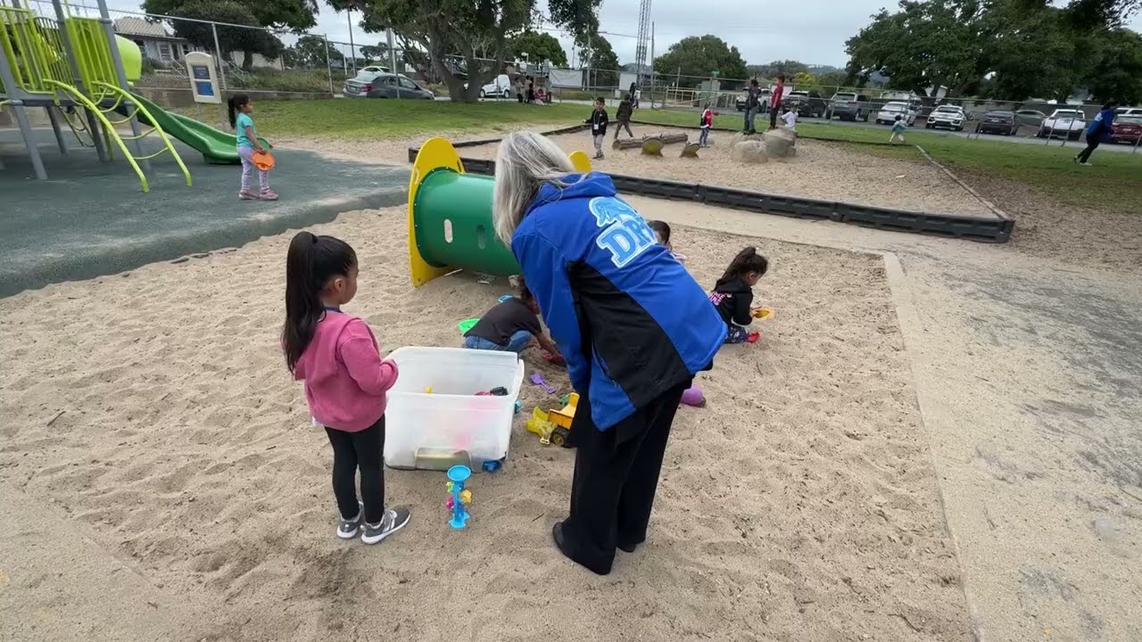 Preschoolers from Seaside Child Development Center visit their future school at Del Rey Woods!