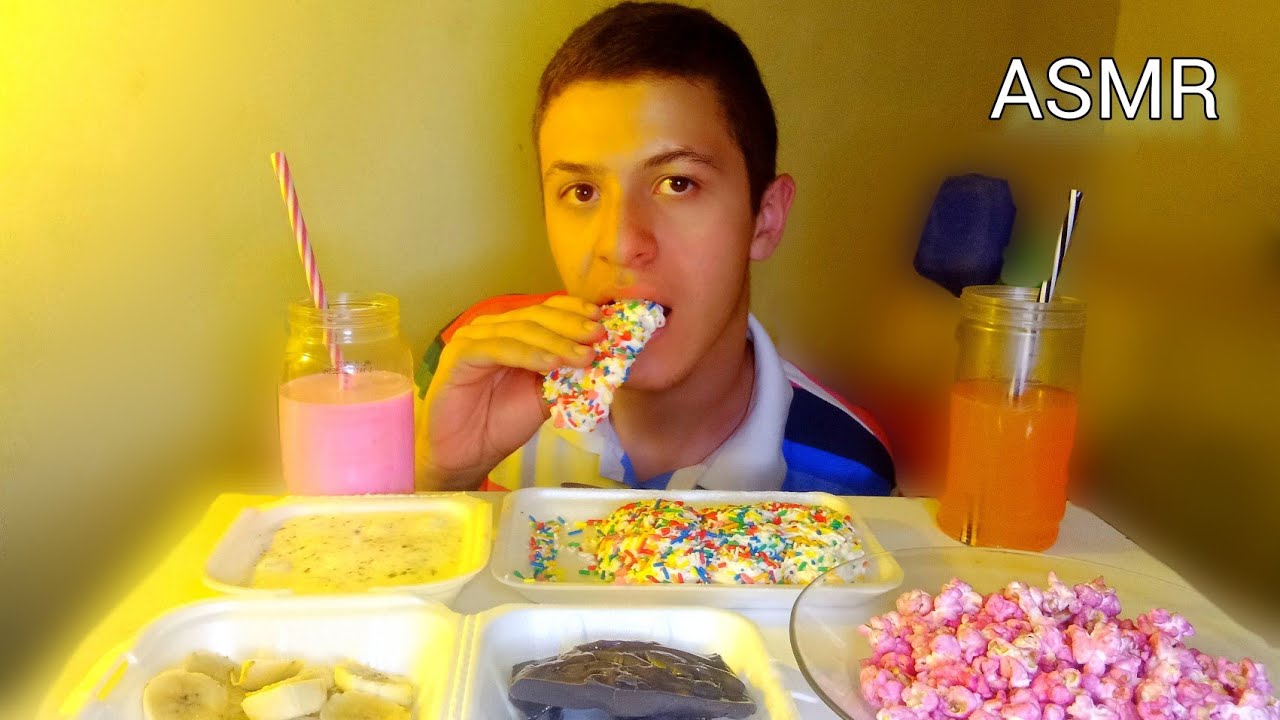 ASMR MUKBANG COMENDO DOCES 🍿🍧🍡