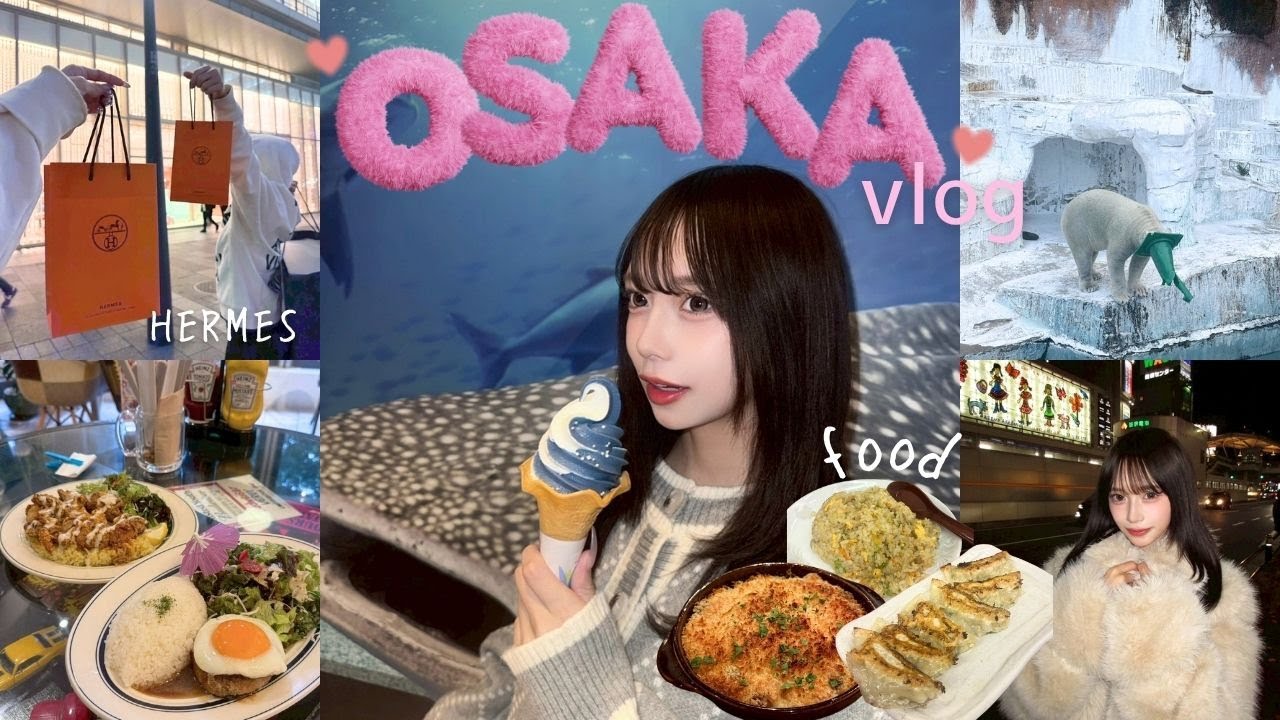 【Vlog】彼氏と3泊4日の大阪旅行🤍 居酒屋はしごしてグルメ満喫の旅♥︎︎∗︎*ﾟ
