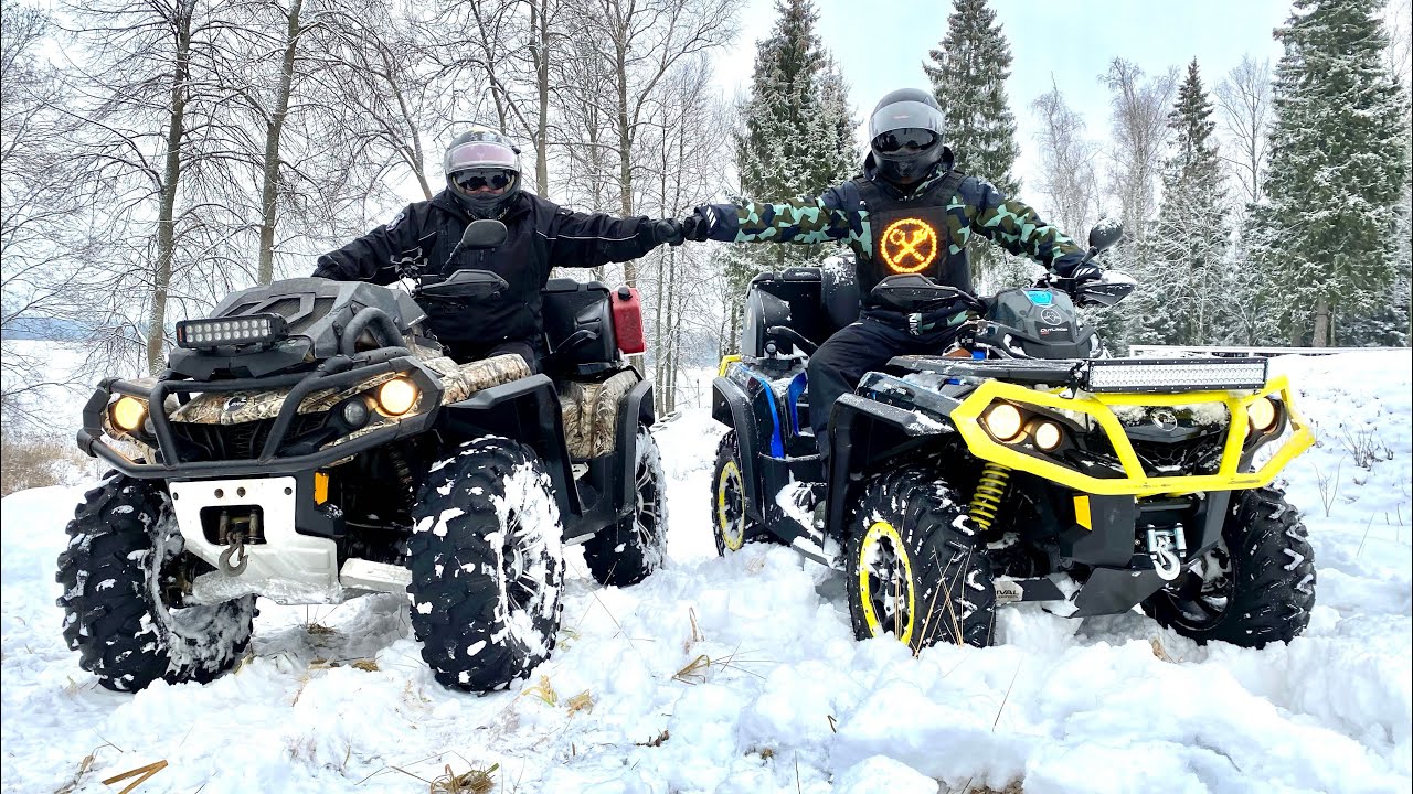 Full electric BRP Outlander VS XMR 1000 gas standard quad!
