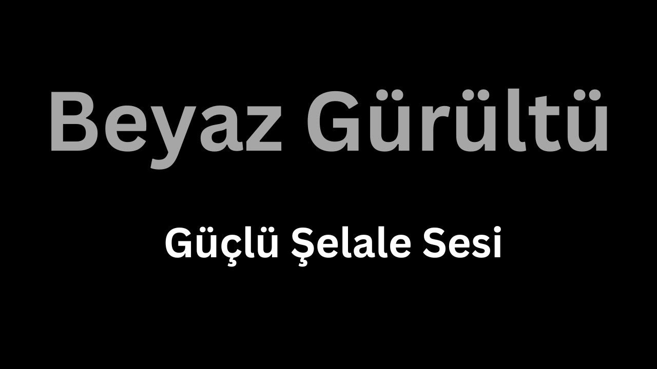 Güçlü Şelale Sesi | Beyaz Gürültü | Siyah Ekran