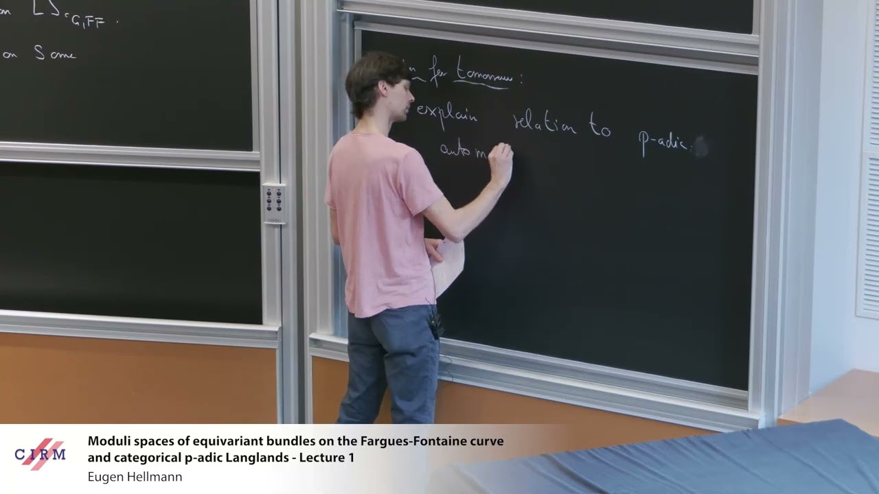 Eugen Hellmann: Moduli spaces of equivariant bundles on the Fargues-Fontaine curve - Lecture 1