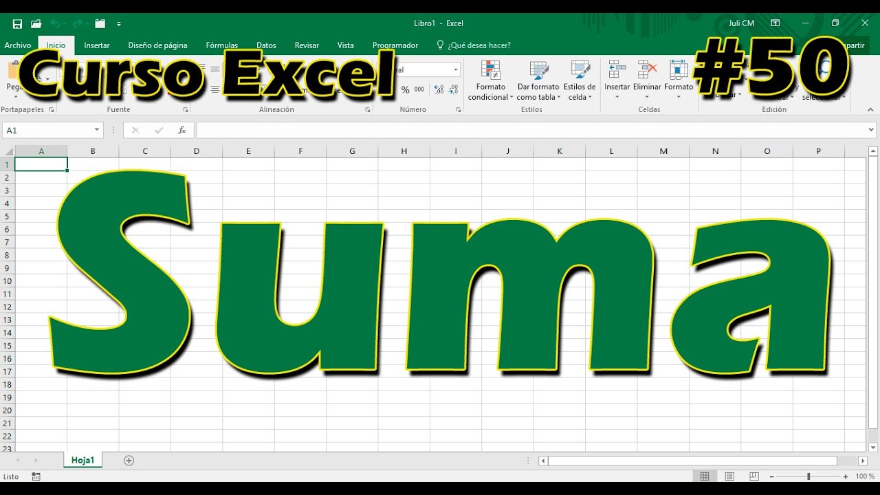 CURSO EXCEL [50] ► F&Oacute;RMULA SUMA ➕🔢 - 2024