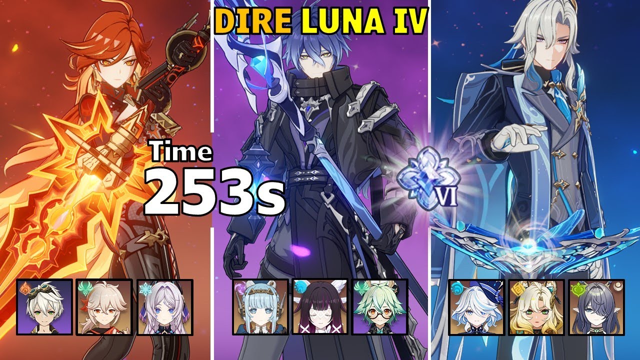 C2 Mavuika & C2 Flins & C3 Neuvillette - Dire Stygian Onslaught Luna IV Genshin Impact