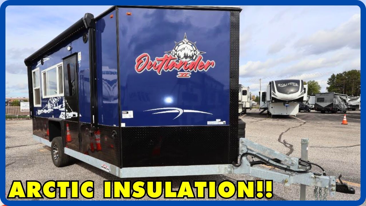 Blue Fiberglass With Arctic Insulation! 2026 Ice Castle Fish Houses 17 RV Outlander II