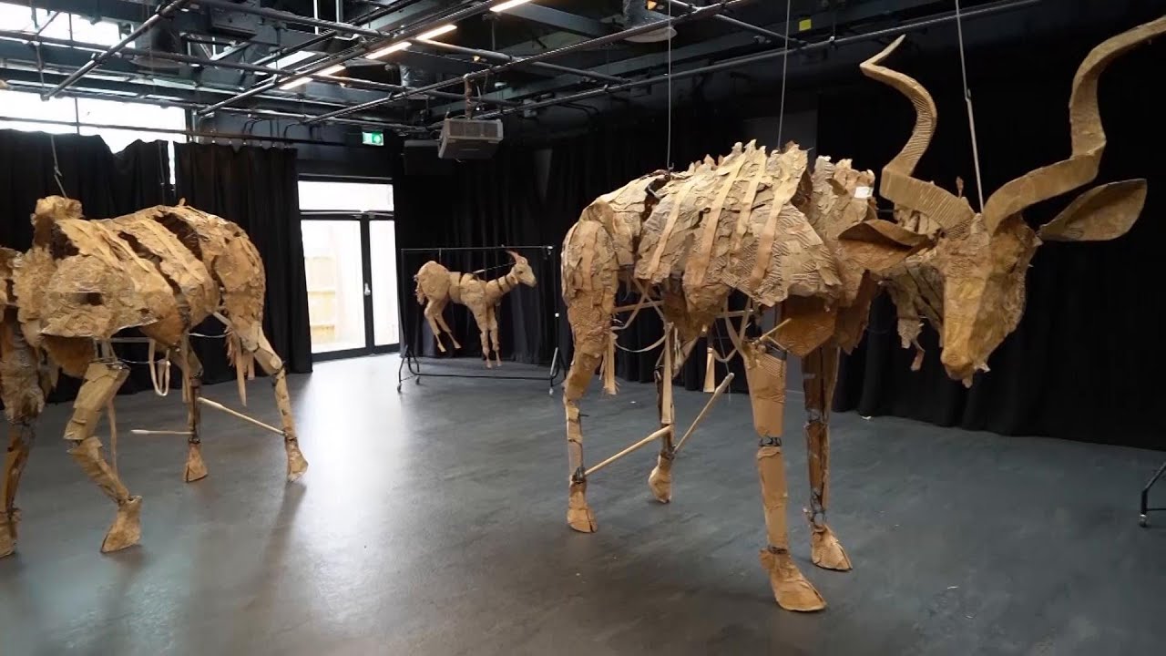 The Herds will see over a hundred cardboard animal puppets travel across Africa and Europe to highli