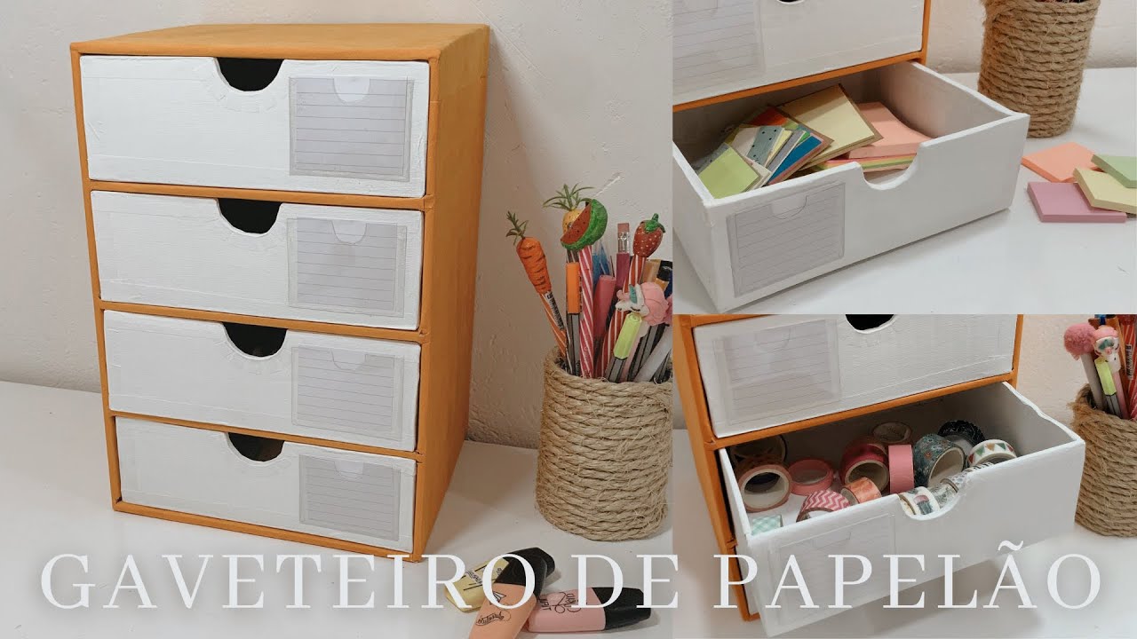 DIY - Gaveteiro de Papelão ♻️ | Faça você mesmo (Timelapse)
