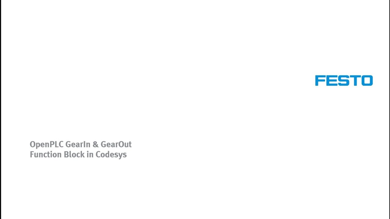 OpenPLC GearIn & GearOut Function Block in Codesys