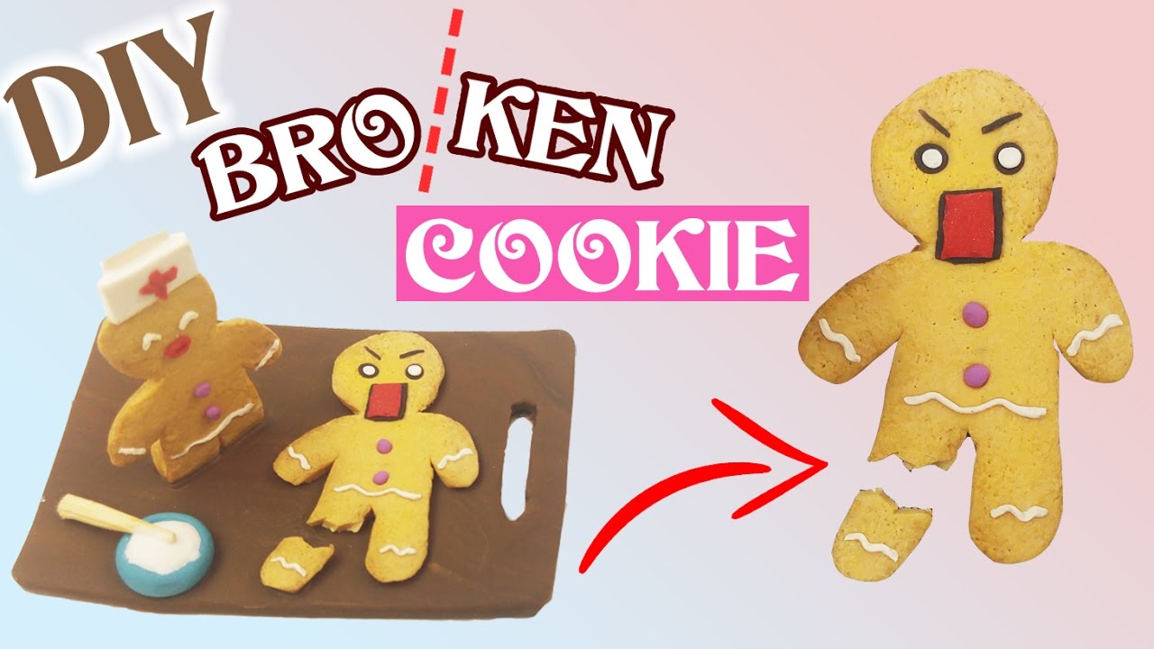 DIY MINIATURE GINGERBREAD COOKIE Polymer Clay Tutorial | how to make Kawaii craft