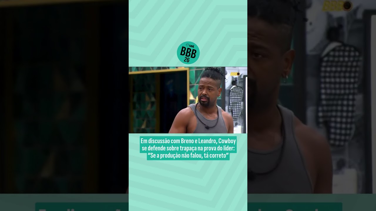 Em discuss&atilde;o com Breno e Leandro, Cowboy se defende sobre trapa&ccedil;a na prova do l&iacute;der