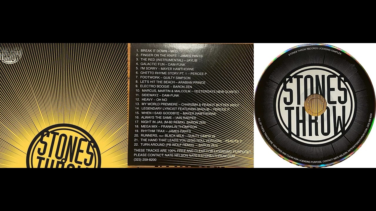 Stones Throw Records Licensing Sampler (2008 US CD)