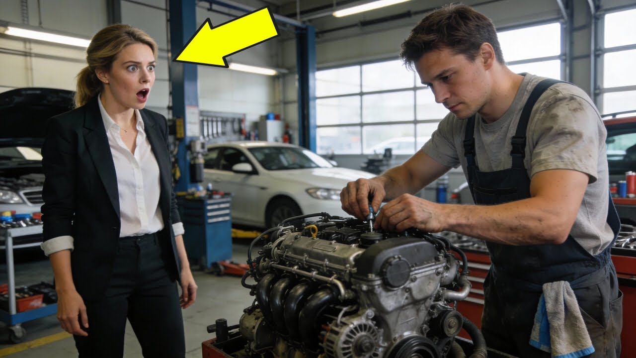 Reiniger wird eingestellt – Werkstattchefin entdeckt plötzlich, dass er ein Mechaniker ohne Job ist!