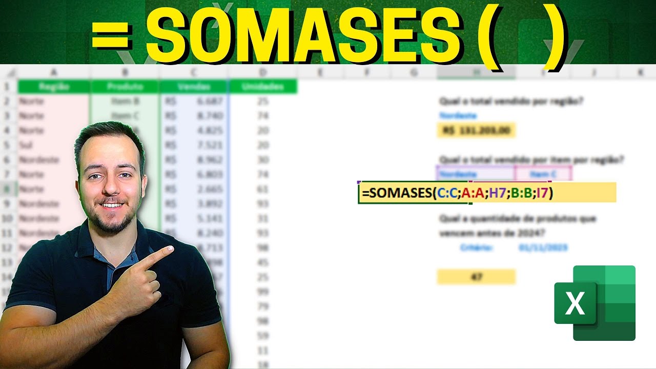 Como fazer SomaSes no Excel com Datas de Vencimento, 1 e 2 critérios