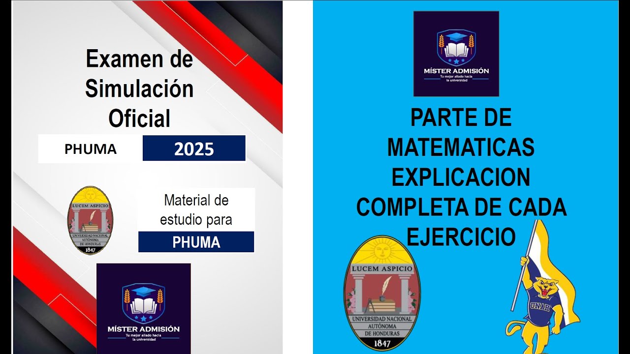 EXPLICACION GENERAL DE MATEMATICAS (EXAMEN SIMULADOR PHUMA)