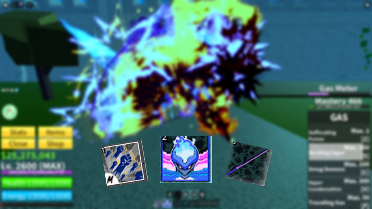 Gas, Godhuman, Gravity Blade Combo (Blox Fruits)